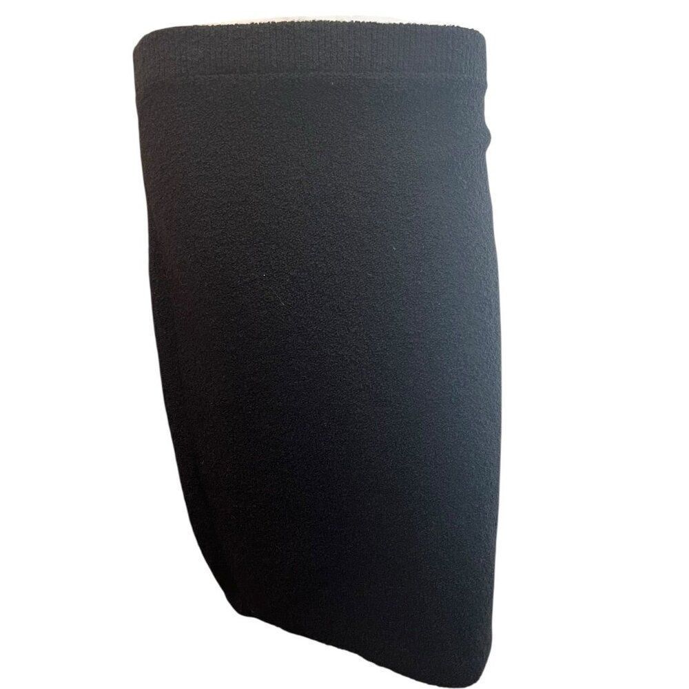 Steve Fabrikant Small Wool Blend Black Skirt Knit Quiet Luxury USA Pull On